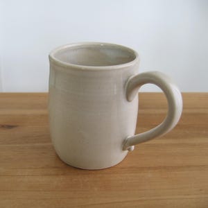 Minimalist pottery coffee mug, Simple neutral modern ceramic cup, 12oz. Hand thrown stoneware, Coffee gift, Gifts for Him