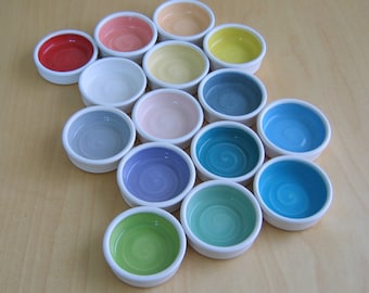 Your choice of one Ceramic Ring Holder Dish: Handmade Pottery Trinket Bowl