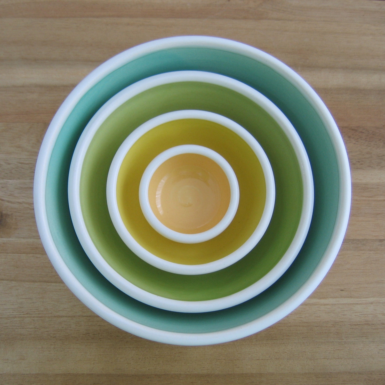 Mismatched Pottery Nesting Bowls Set of Stacking Ceramic Etsy