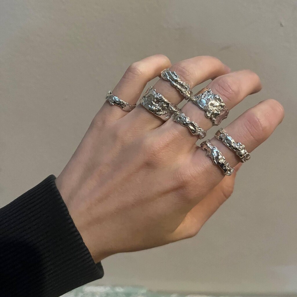 5 Modelli Cera Per Anello Uomo – Fusione A Cera Persa – Nuovo, Senza Confezione
