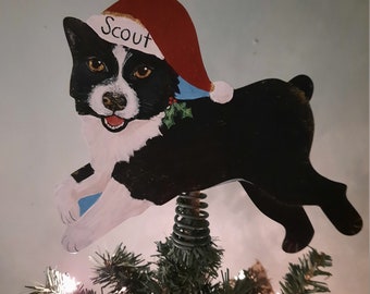Custom Dog Tree Topper, Christmas Tree Topper, Dog Memorial, Personalized Gift for Dog Lover