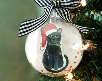 BLACK /& WHITE TUXEDO CAT CHRISTMAS TREE BAUBLE IN GIFT BOX FAST DESPATCH