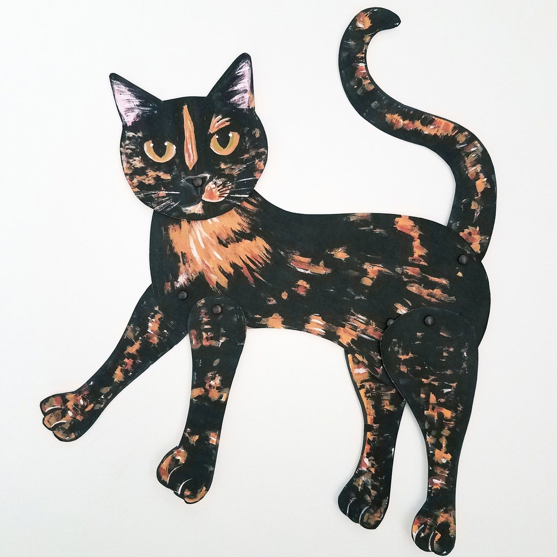 Tortoiseshell Cat Printable Articulated Paper Doll Instant | Etsy