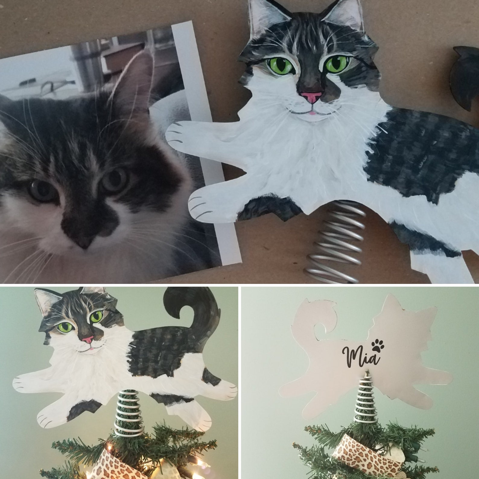 Custom Cat Tree Topper Cat Memorial Gift Cat Angel Etsy