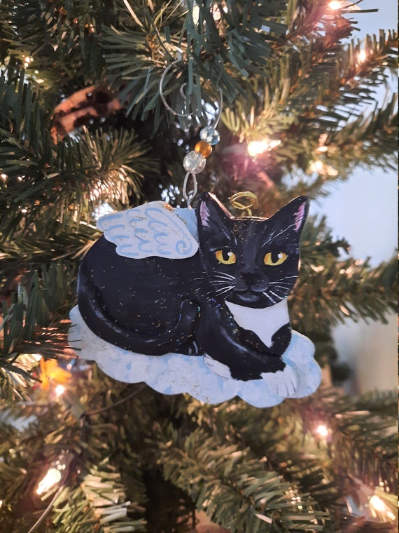 Tuxedo Cat Memorial Ornament Cat Christmas Ornament Cat Etsy