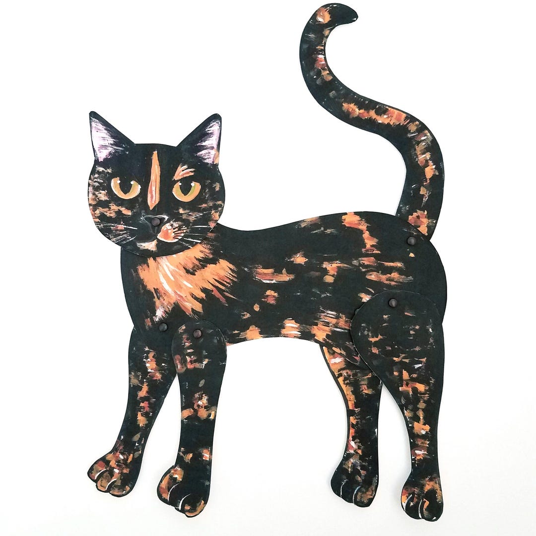 Tortoiseshell Cat Printable, Articulated Paper Doll, Instant DIY ...