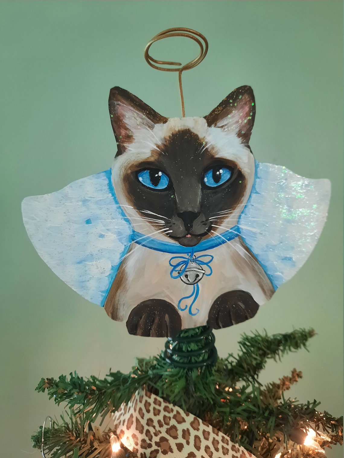 Siamese Cat Tree Topper Cat Christmas Tree Topper Cat Lover Etsy