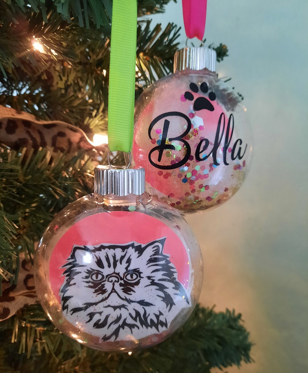 Persian Cat Ornament Longhair Cat Christmas Ornament Etsy