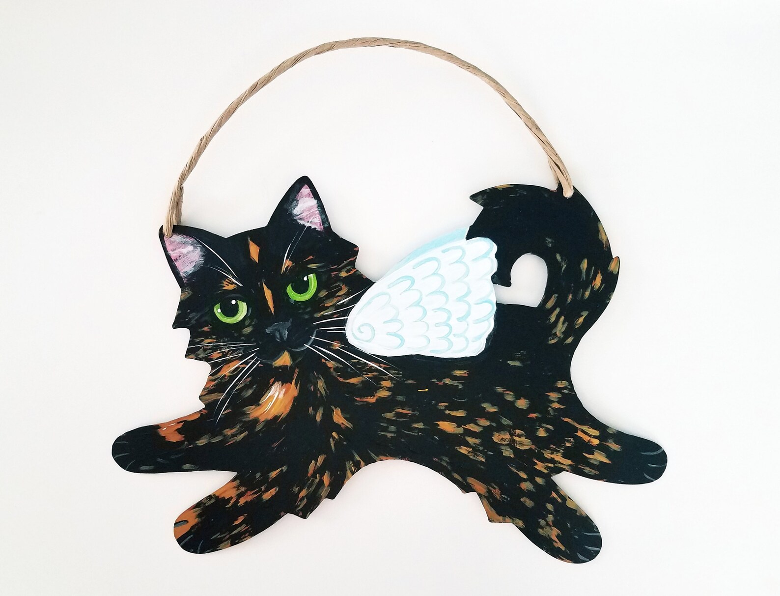 Tortoiseshell Cat Wall Art Indoor or Outdoor Cat Angel Etsy