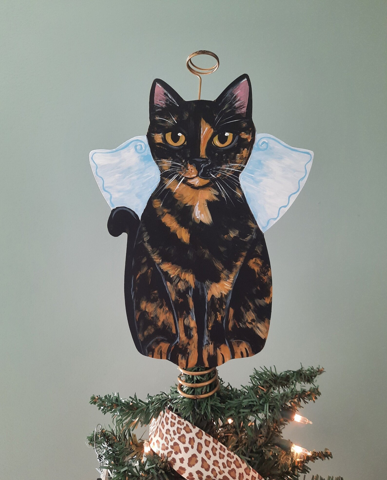 Tortoiseshell Cat Tree Topper Cat Christmas Tree Topper Cat Etsy
