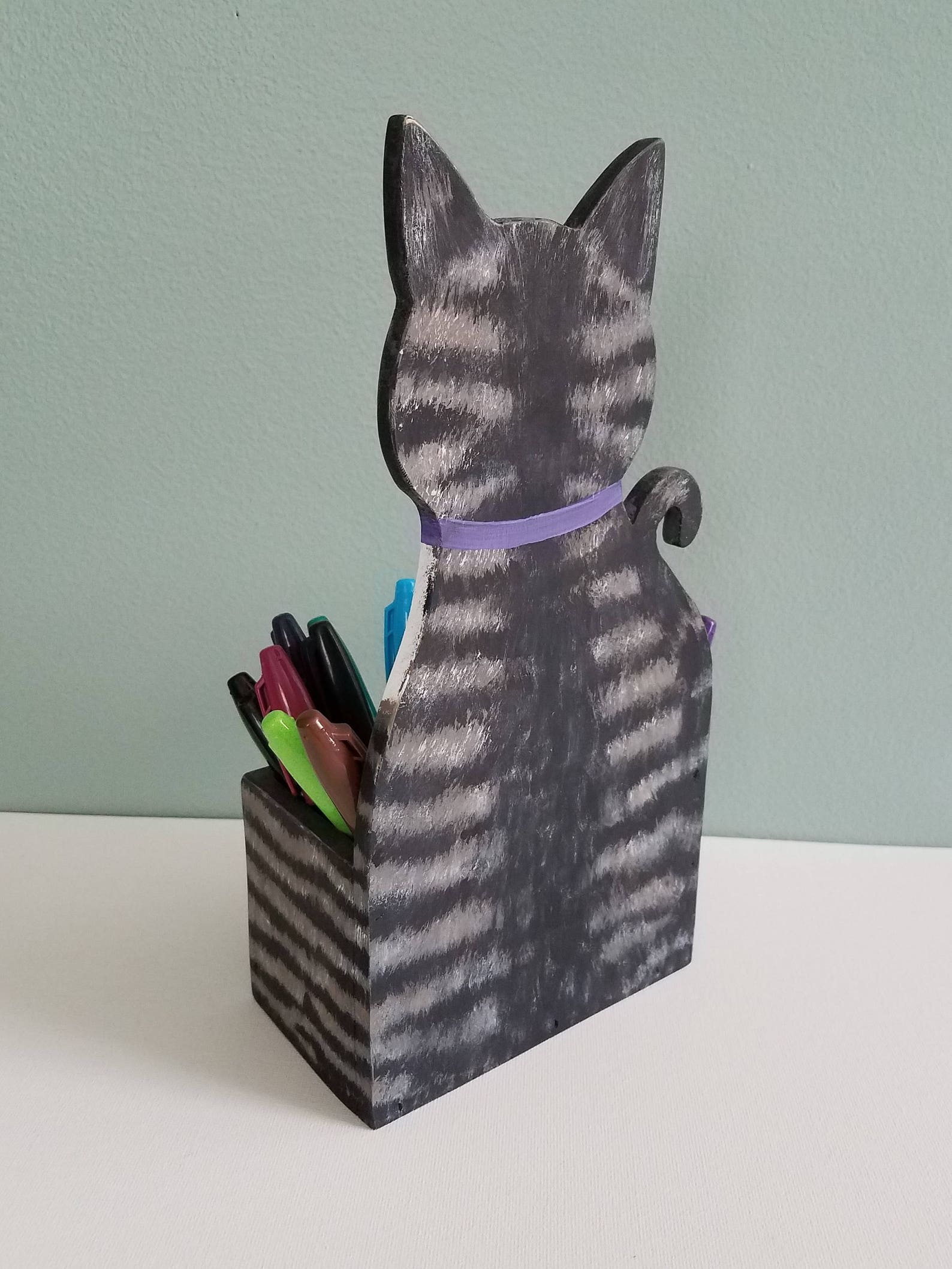 Custom Cat Pencil Holder Cat Desk Accessory Cat Lover Gift Etsy