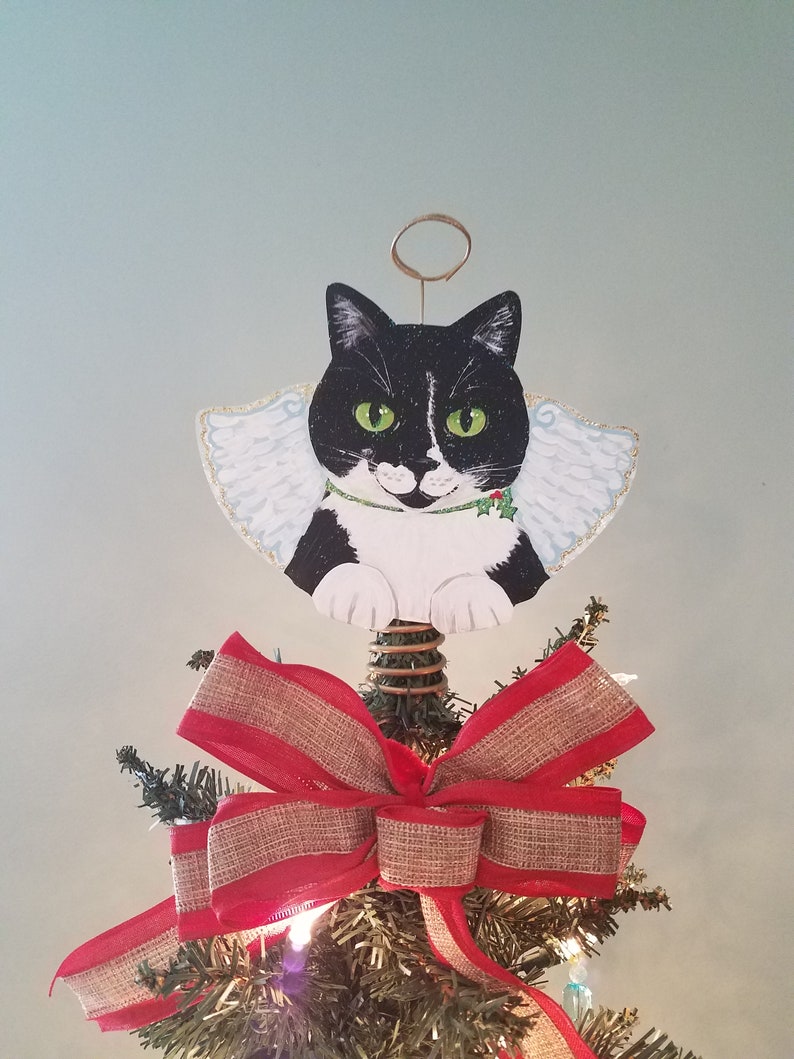 Custom Cat Christmas Tree Topper Cat Tree Topper Etsy