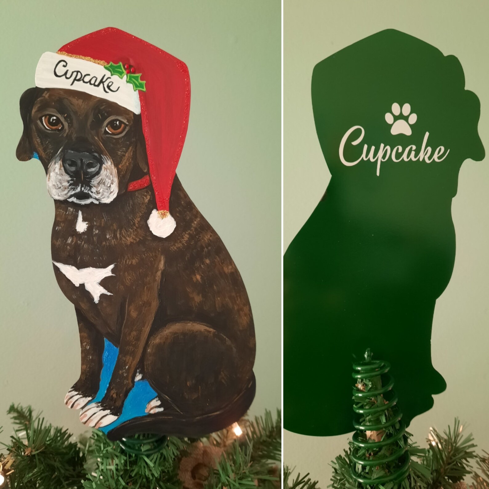 Pet Family Christmas Tree Topper Multiple Pets Custom Cat Etsy