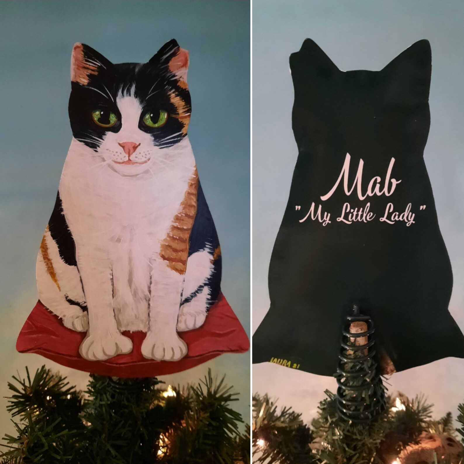 Custom Cat Tree Topper Cat Memorial Gift Cat Angel Etsy