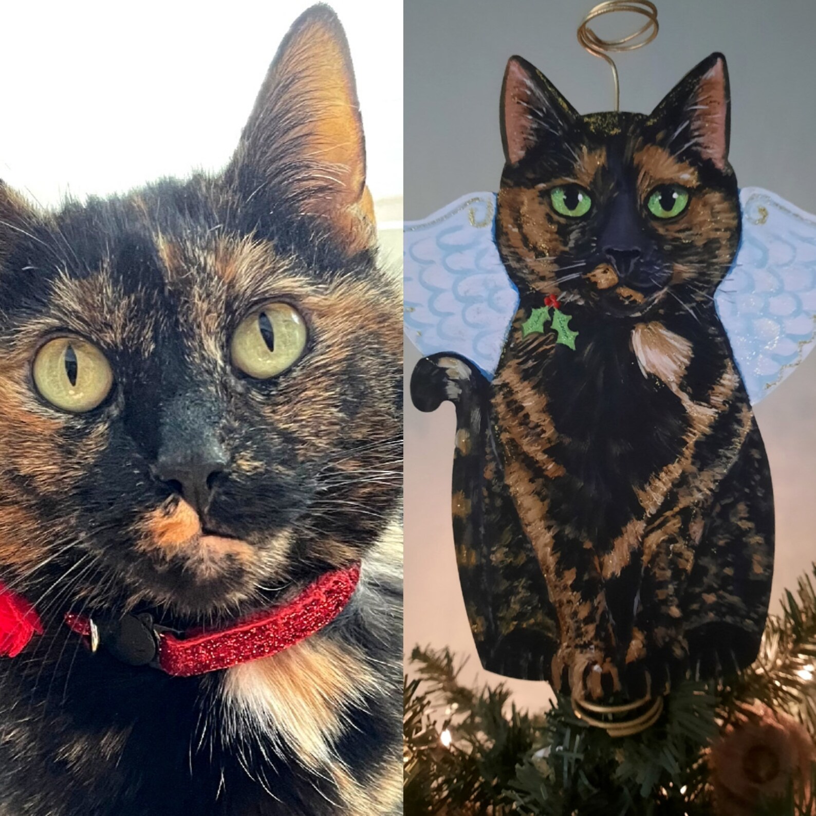 Custom Cat Tree Topper Cat Memorial Gift Cat Angel Etsy