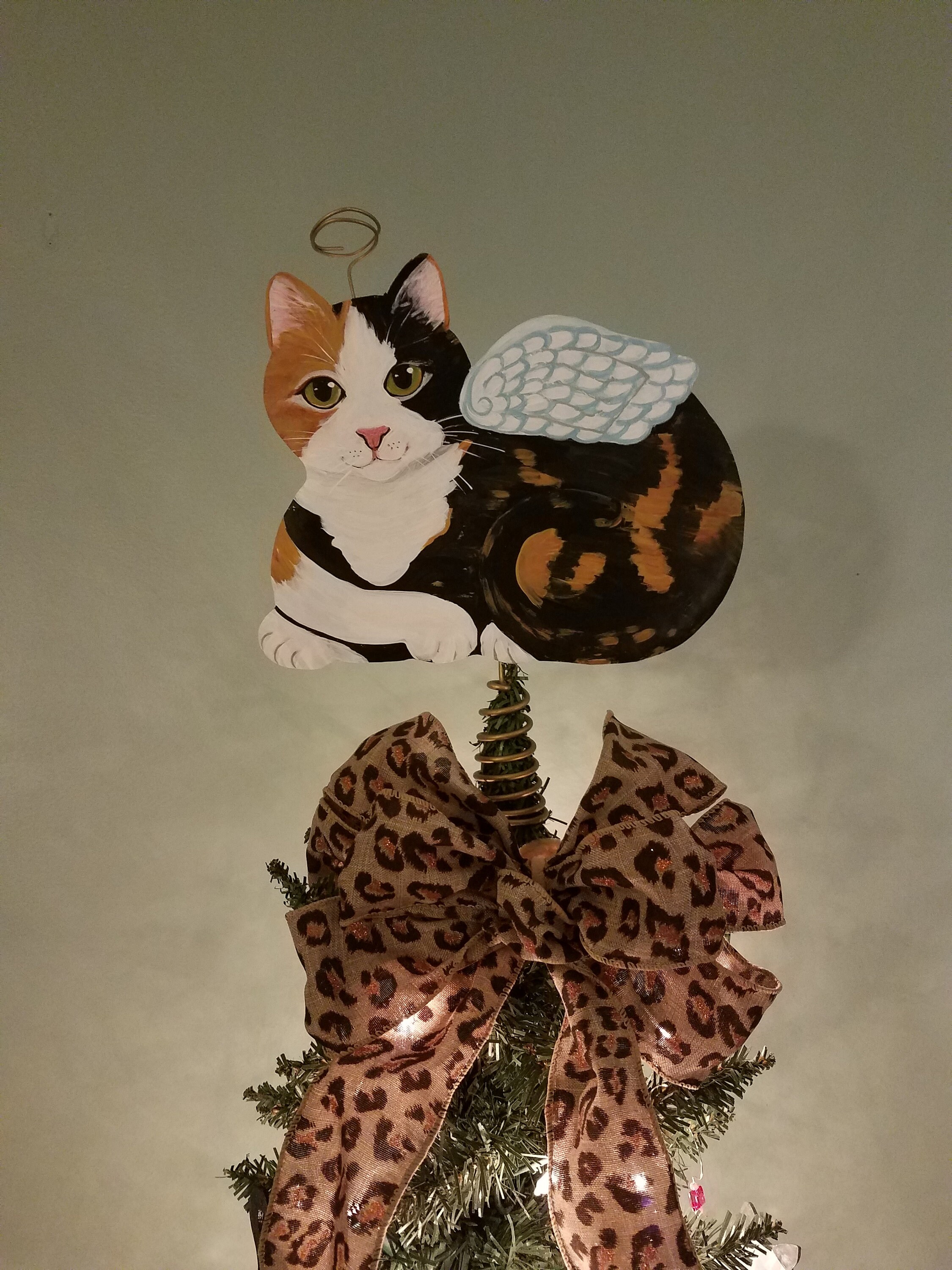 Calico Cat Angel Tree Topper Cat Christmas Tree Topper Cat Etsy