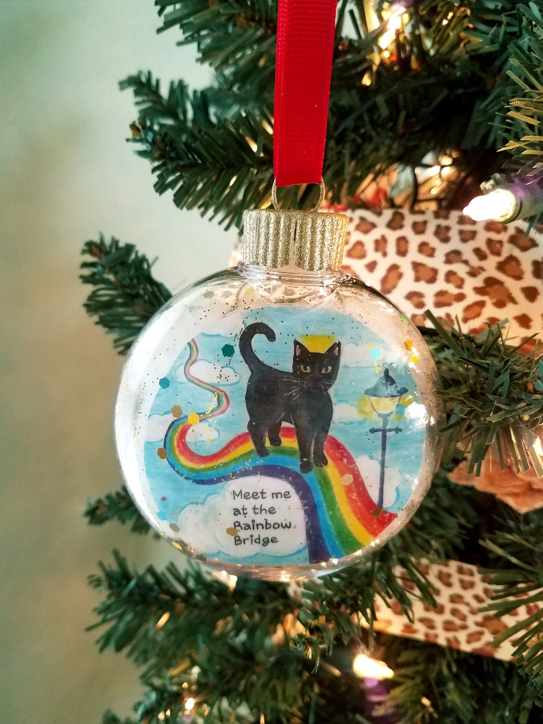 Ornamento Gatto Nero In Cristallo | Statuetta Decorativa Con Scatola Regalo | Per Amanti Dei Gatti