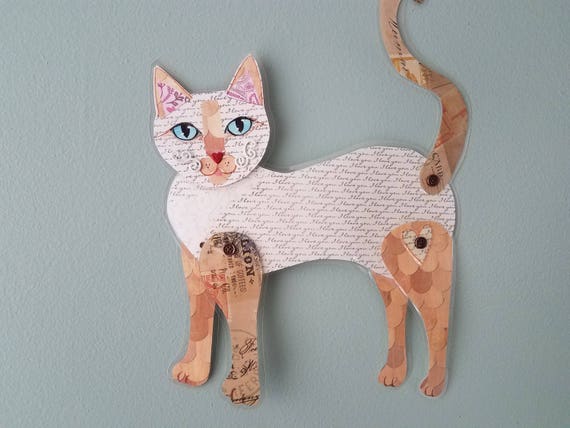 Siamese Cat Articulated Paper Doll Flame Point Siamese Cat Etsy