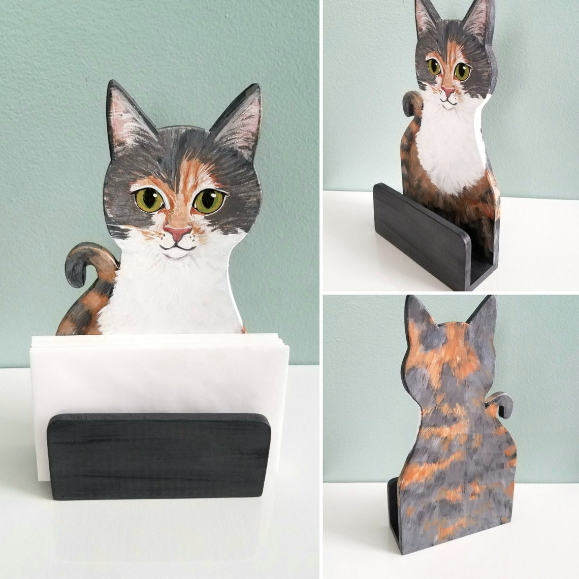 Custom Cat Mail Holder Desk Organizer Cute Desk Accessories Etsy
