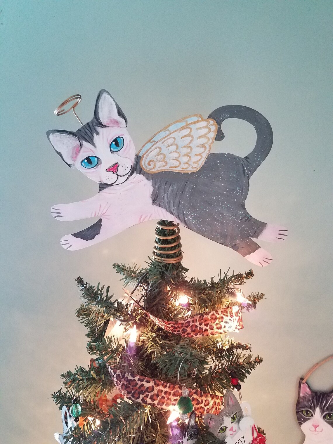Sphynx Cat Tree Topper Cat Christmas Tree Topper Cat Etsy