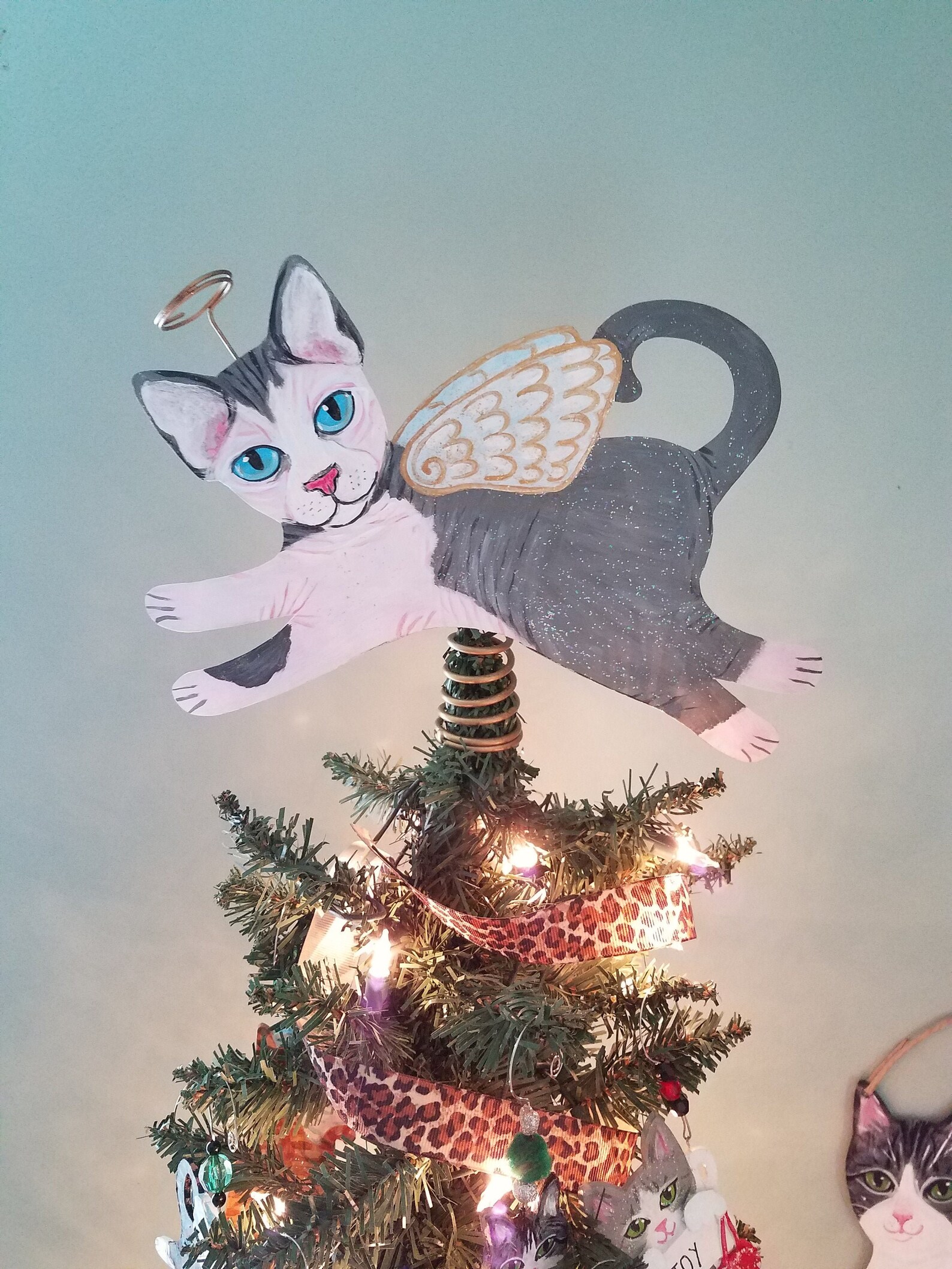 Sphynx Cat Tree Topper Cat Christmas Tree Topper Cat Etsy