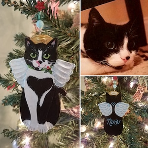 Custom Cat Ornament, Cat Angel, Cat Memorial, Cat Christmas Ornament, Personalized Cat, Family Gift image 8
