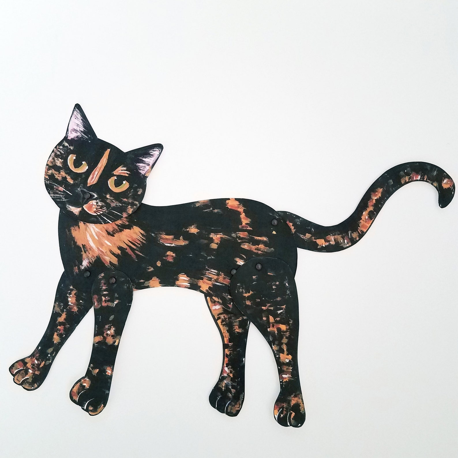 Tortoiseshell Cat Printable Articulated Paper Doll Instant | Etsy