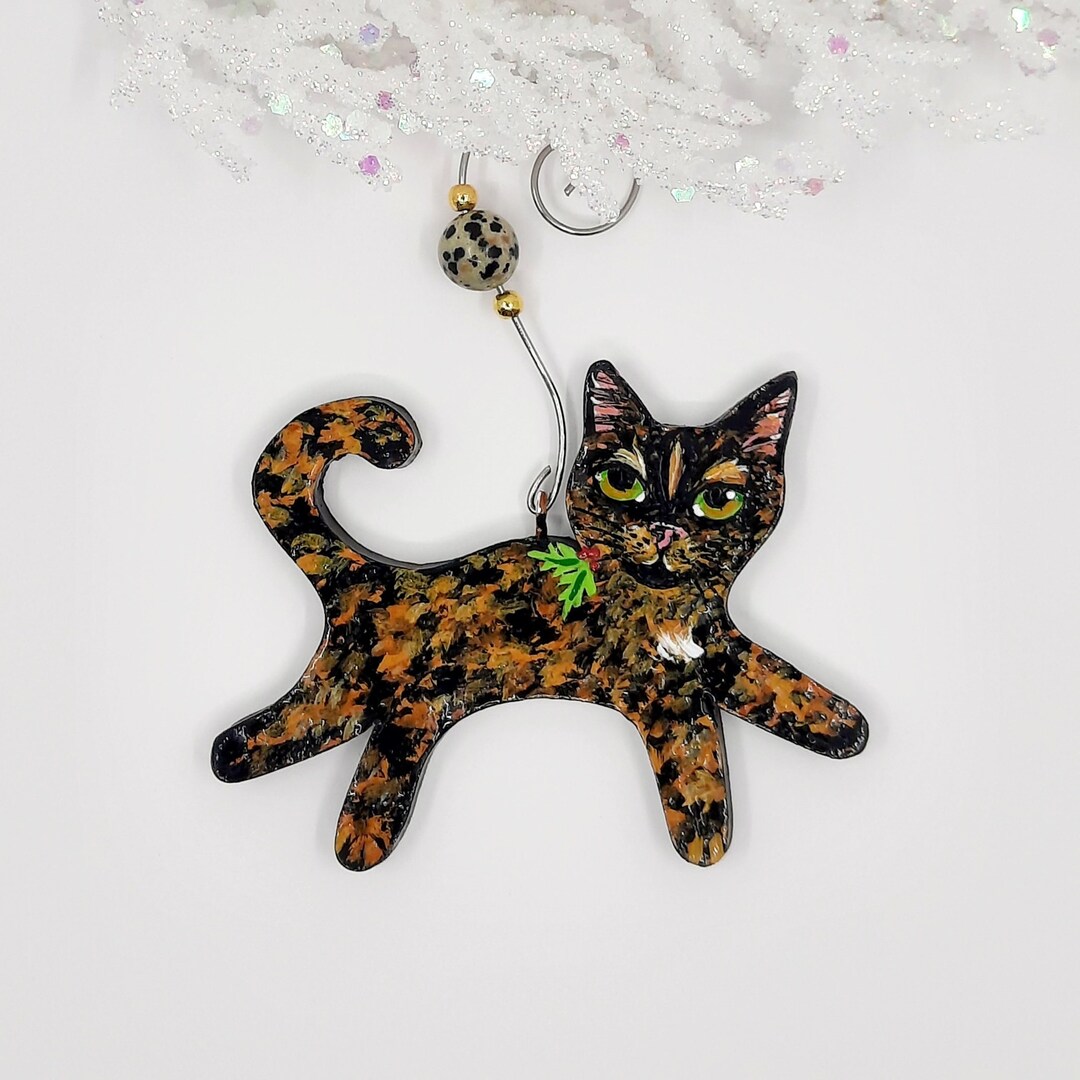 Tortoiseshell Cat Ornament Personalized Cat Gift for Cat Etsy