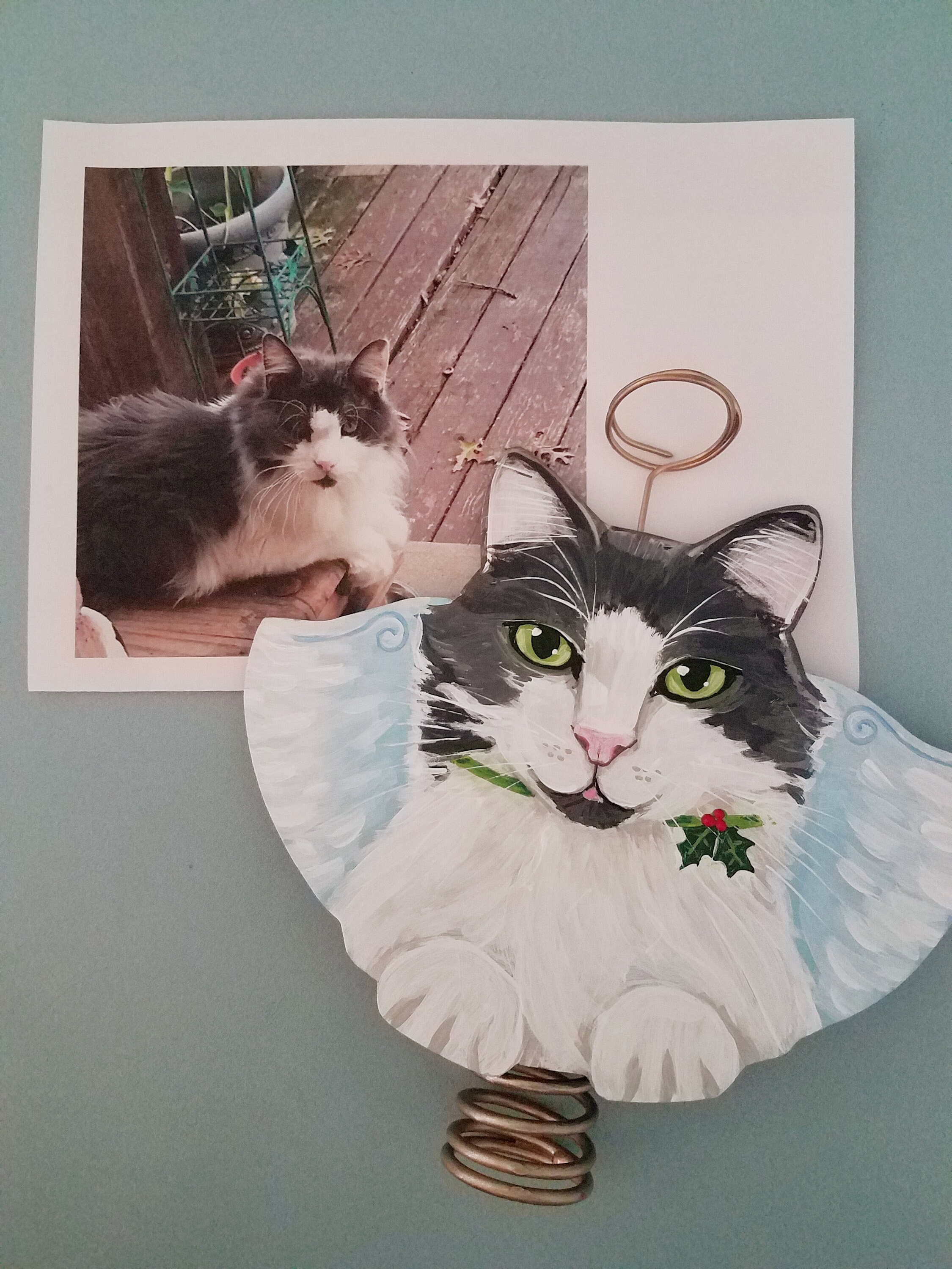 Custom Cat Christmas Tree Topper Cat Tree Topper Gato Etsy