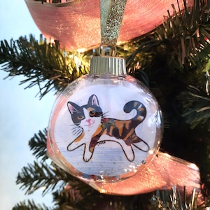 Calico Cat Christmas Ornament: Personalized Cat Gift