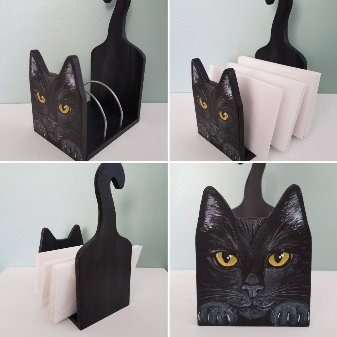 Personalized Cat Desk Organizer Custom of Your Cat Cute Etsy