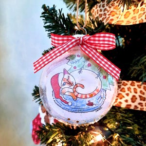 Flame Point Siamese Cat Christmas Ornament: Personalized Cat Lover Gift