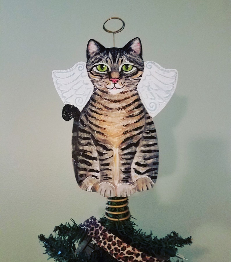 Custom Cat Tree Topper Cat Memorial Gift Cat Angel Etsy