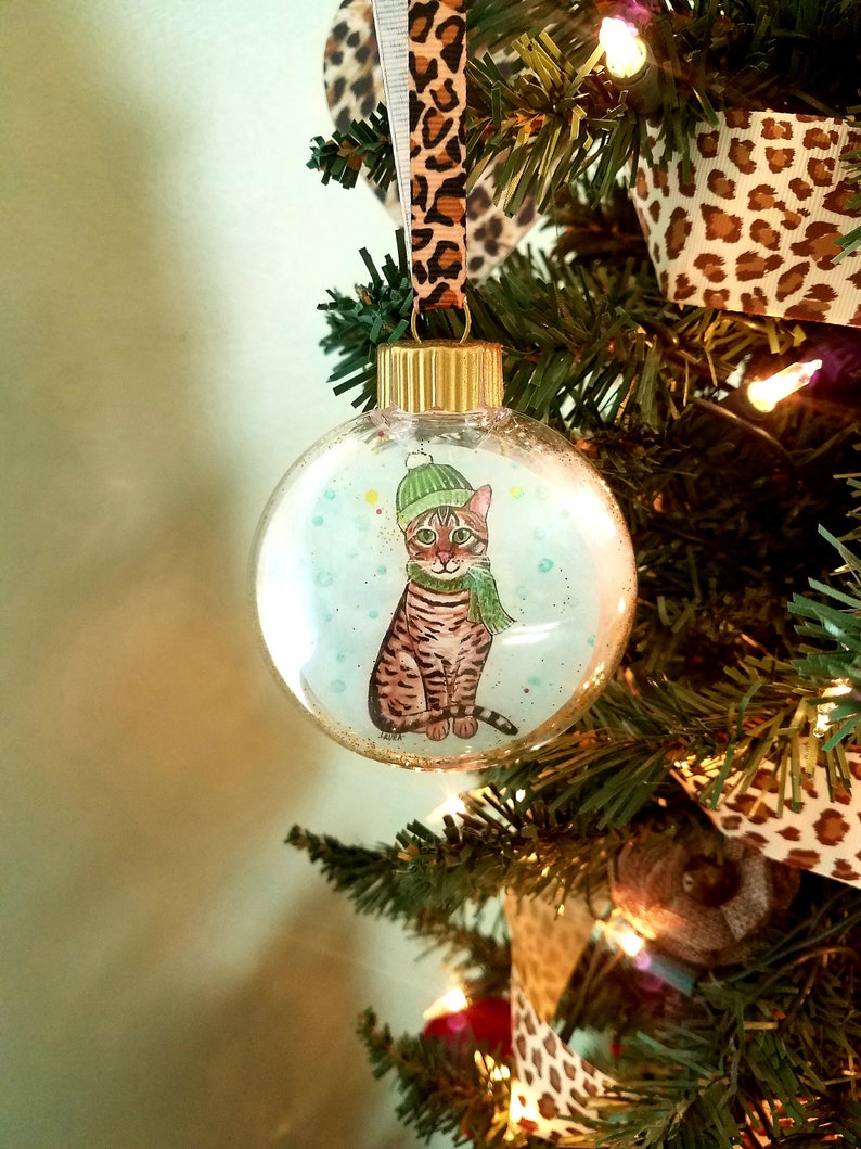 Bengal Cat Ornament Cat Christmas Ornament Bengal Cat Etsy