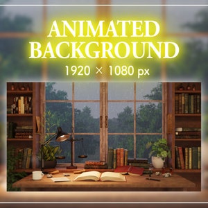 Cozy Rainy Day Study Room | Full HD Looping Background for VTubers