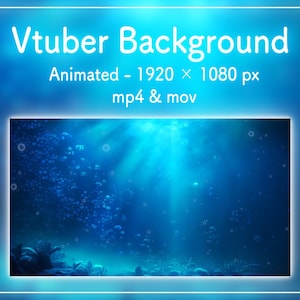 Puede incluir: Fondo animado submarino con agua azul, burbujas y rayos de luz. El fondo es de 1920 x 1080 píxeles y está disponible en los formatos mp4 y mov.