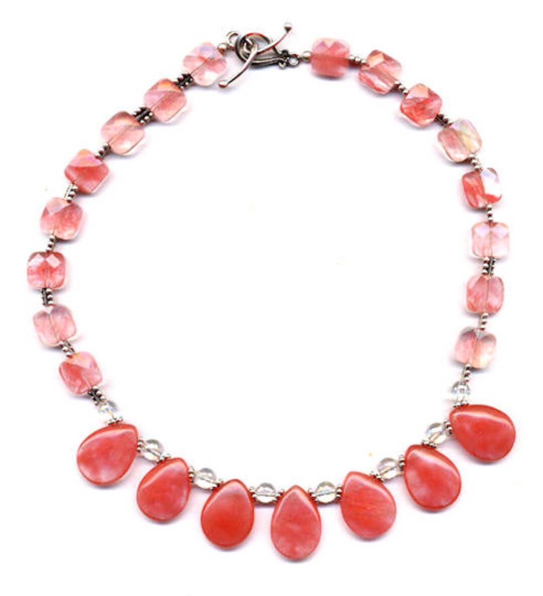 Strawberry Quartz Necklace Etsy