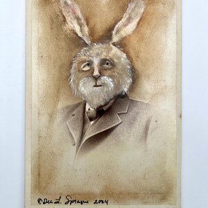 Cuadro con foto de un gabinete victoriano alterado de Rabbit Guy, obra de Dee Sprague