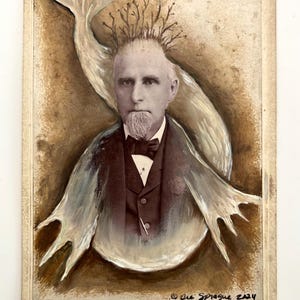 Cuadro con foto de gabinete victoriano de arte alterado de Merman de Dee Sprague