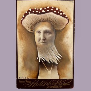 Pintura fotográfica de la Doncella Hongo, estilo alterado, de Dee Sprague.