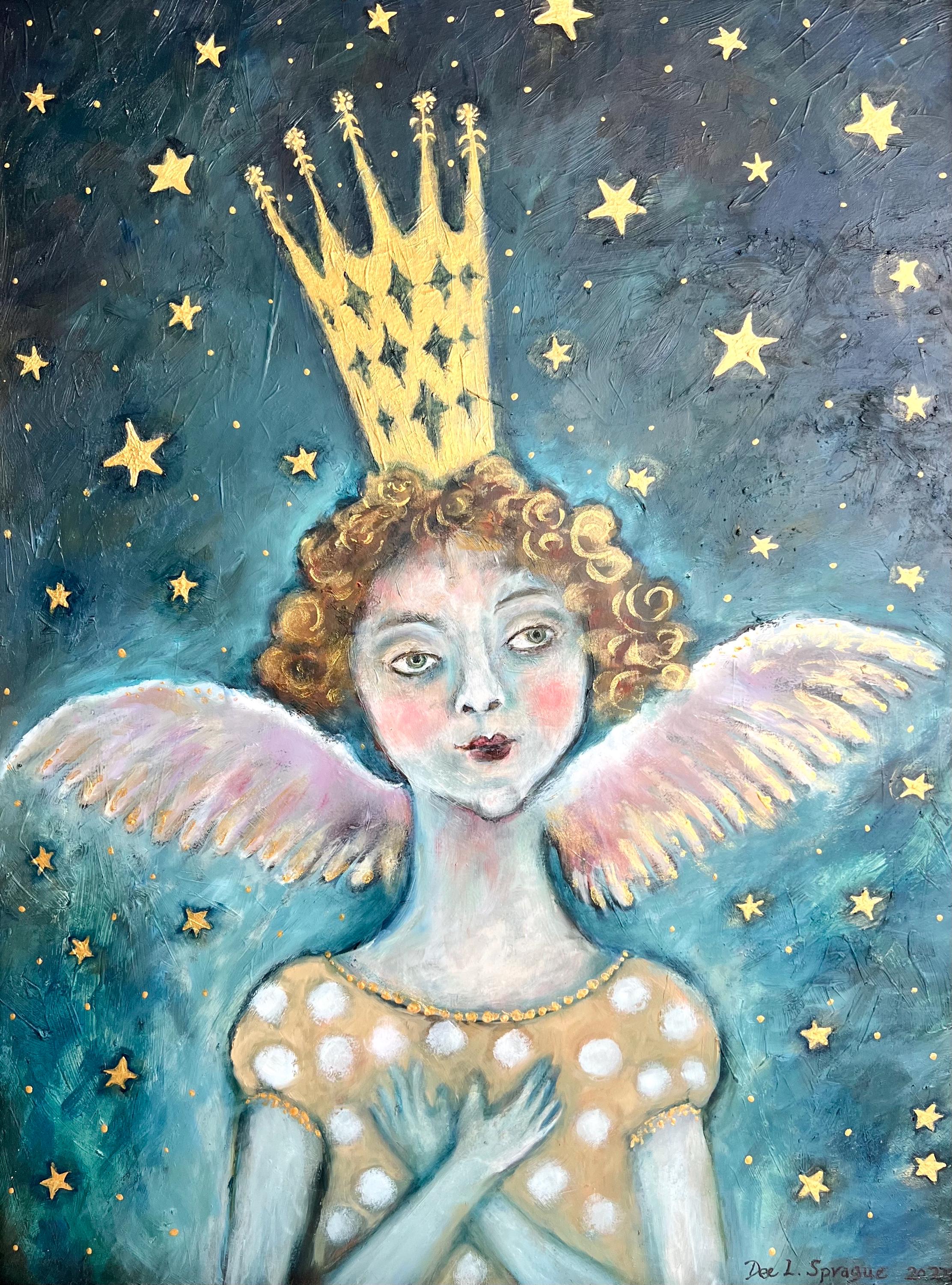 We Are All Made of Stars Angel Large Victorian Framed Oil Painting by ...