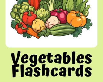 Educational Vegetable Alphabet Flash Cards - Printable Themed Learning Tools for Kids - Homeschooling Sustainable Living