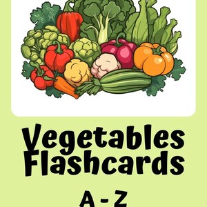 Cartes éclair éducatives avec l'alphabet végétal - Outils d'apprentissage à thème imprimables pour les enfants - Enseignement à domicile