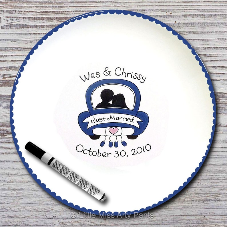 Personalized Wedding Signature Plate Guest Book Plate Etsy