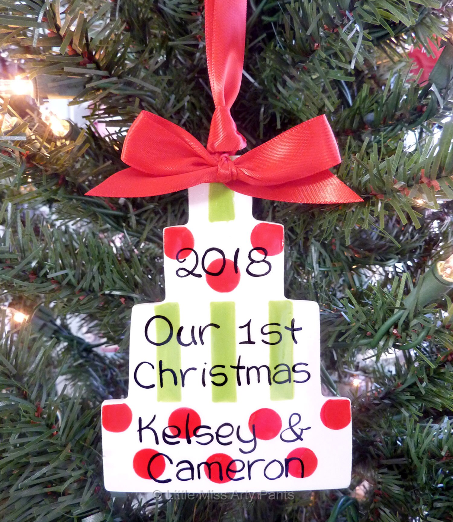 first christmas ornaments wedding