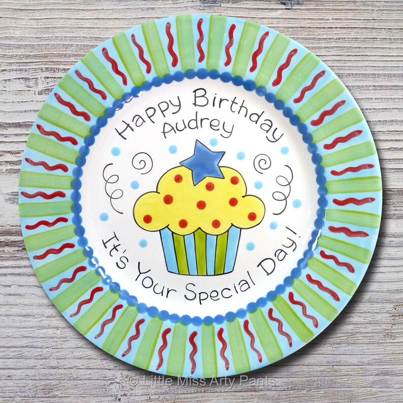 Personalized Birthday Plates Happy Birthday Plate 1st Etsy