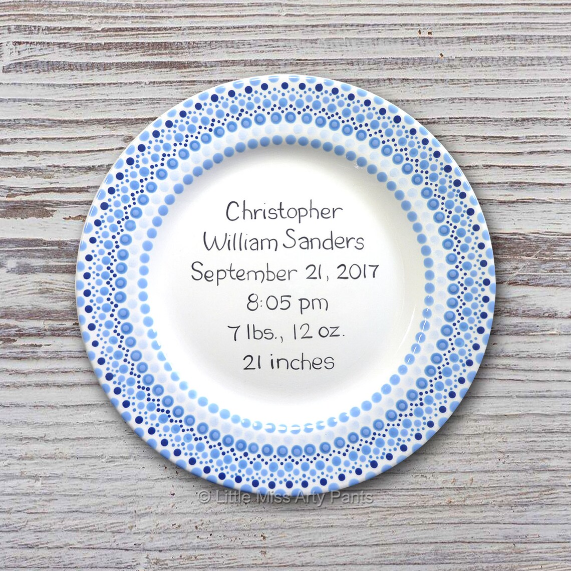 Personalized Birth Plates Personalized Ceramic Baby Plate Etsy