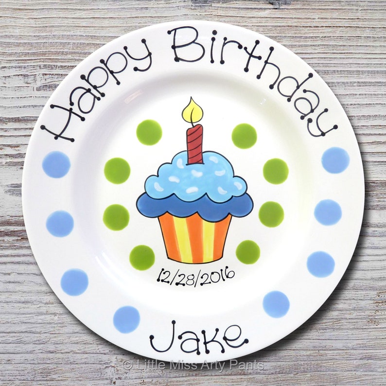 Personalized Birthday Plates Happy Birthday Plate 1st Etsy