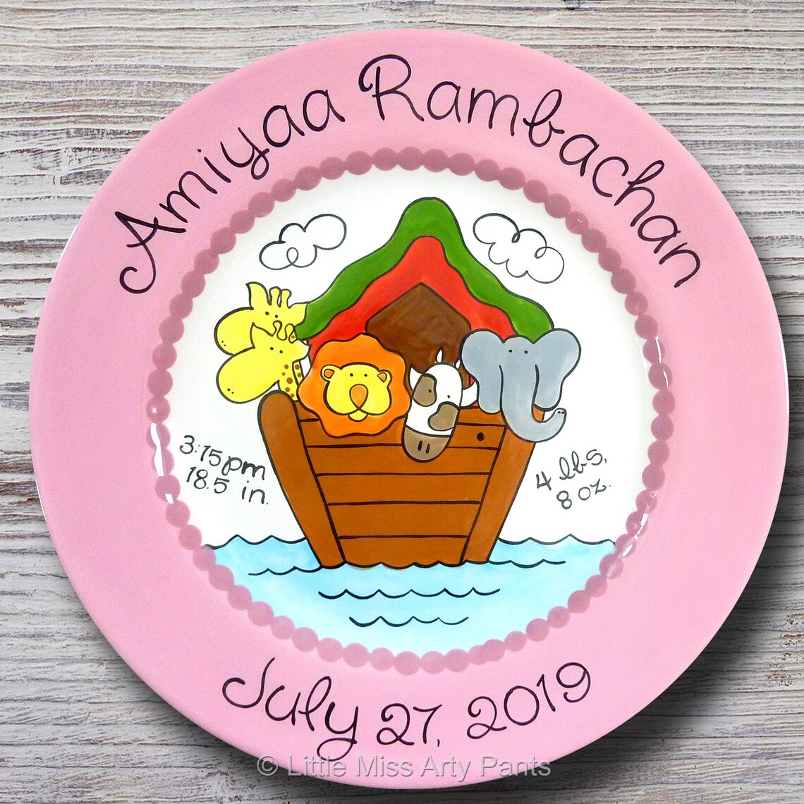 Personalized Birth Plates Personalized Ceramic Baby Plate Etsy