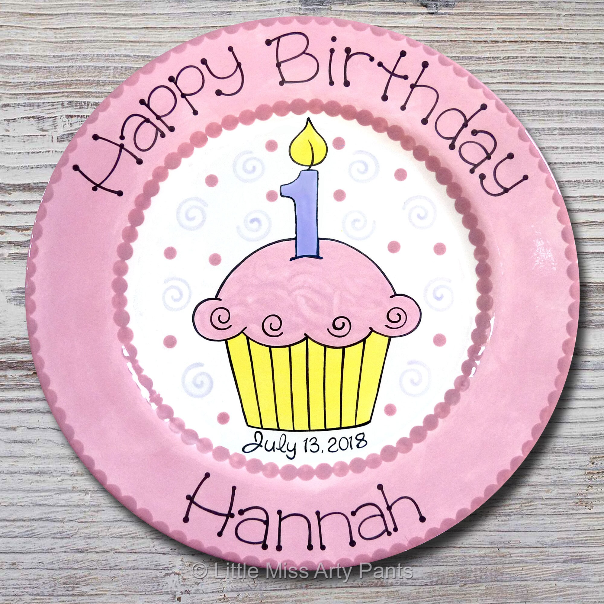 Personalized Birthday Plates Happy Birthday Plate 1st Etsy
